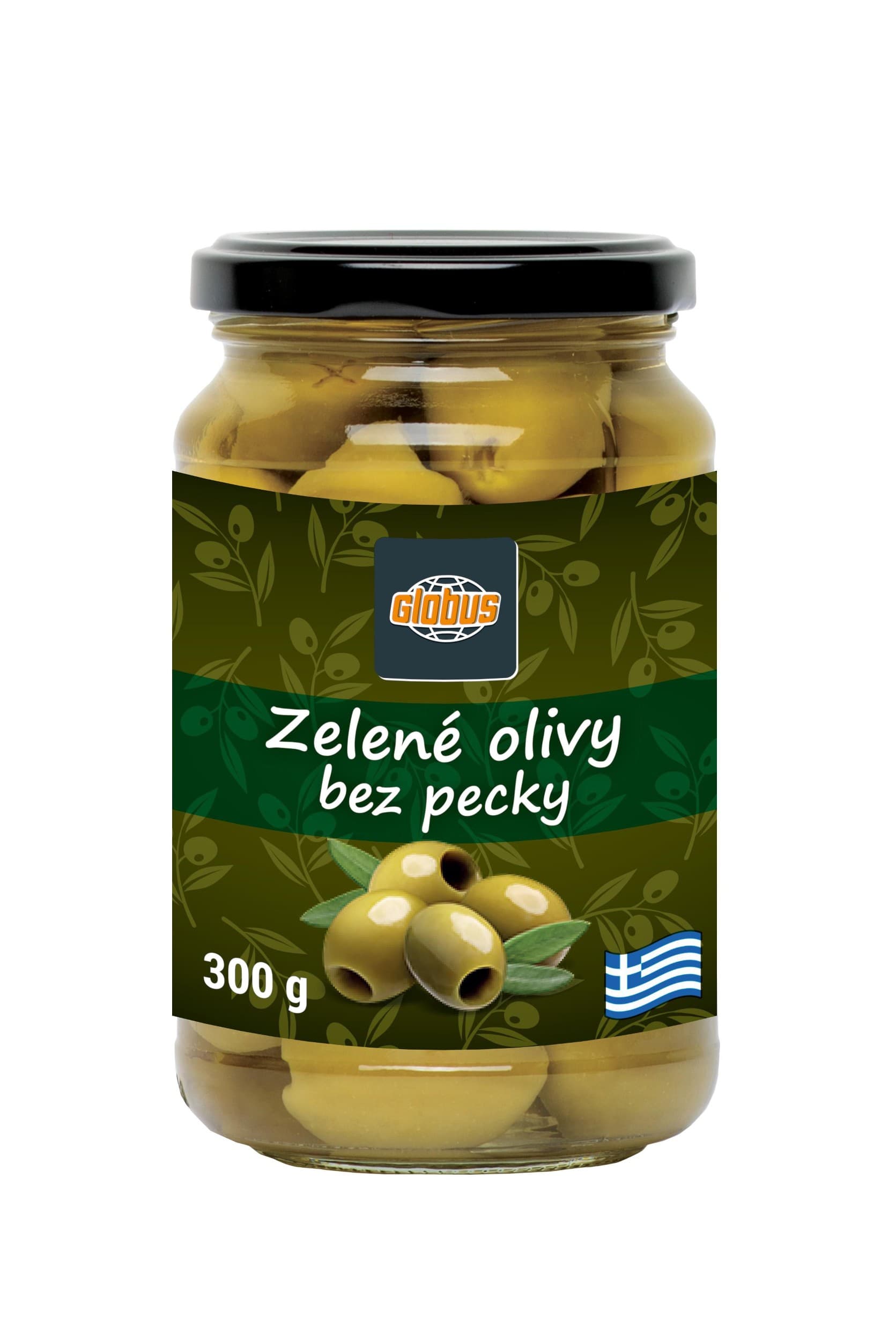 Zelené olivy bez pecky 300g