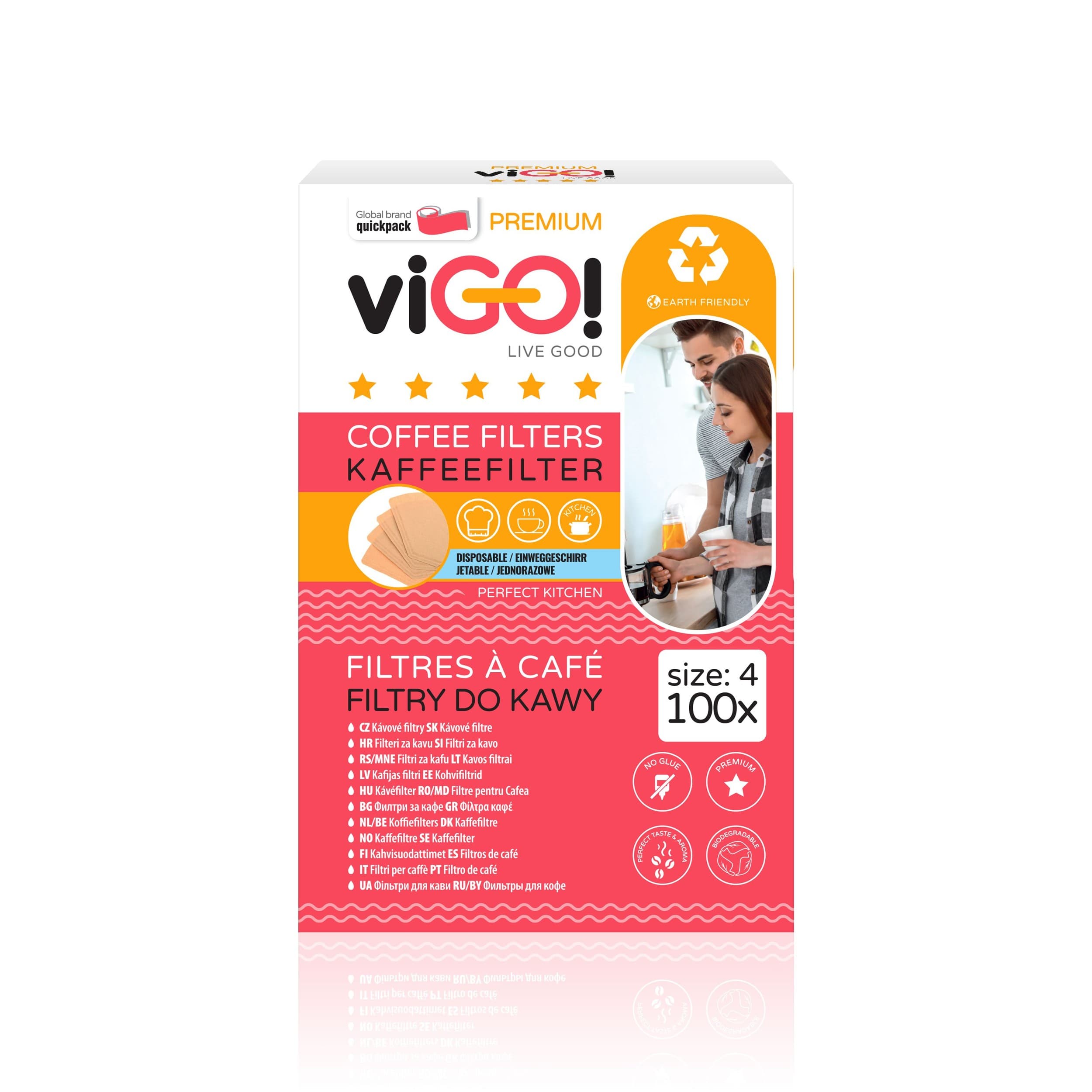 viGO! Kávové filtry vel. 4 100 ks
