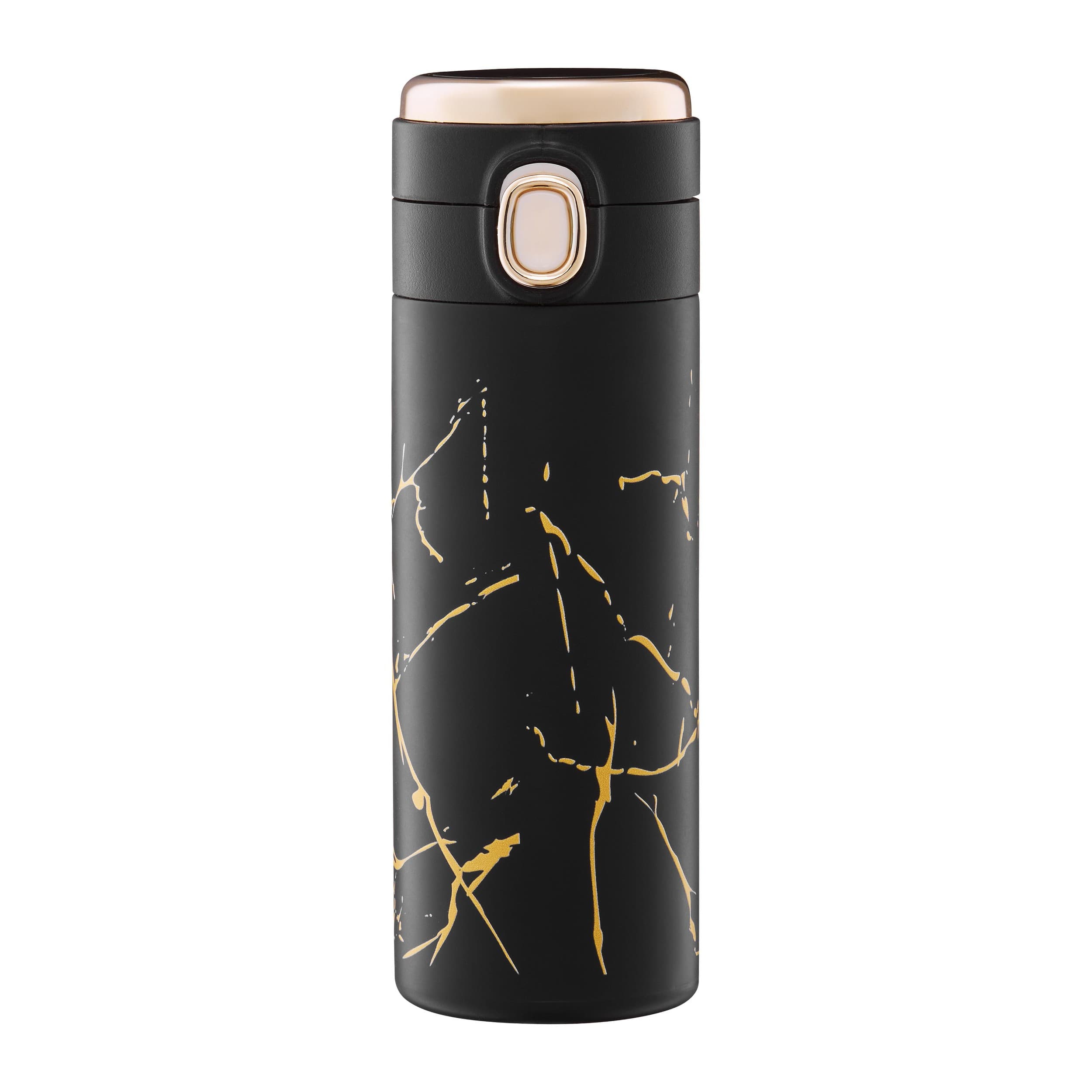 AMBITION Termohrnek s pojistkou 350 ml černý MARBLE