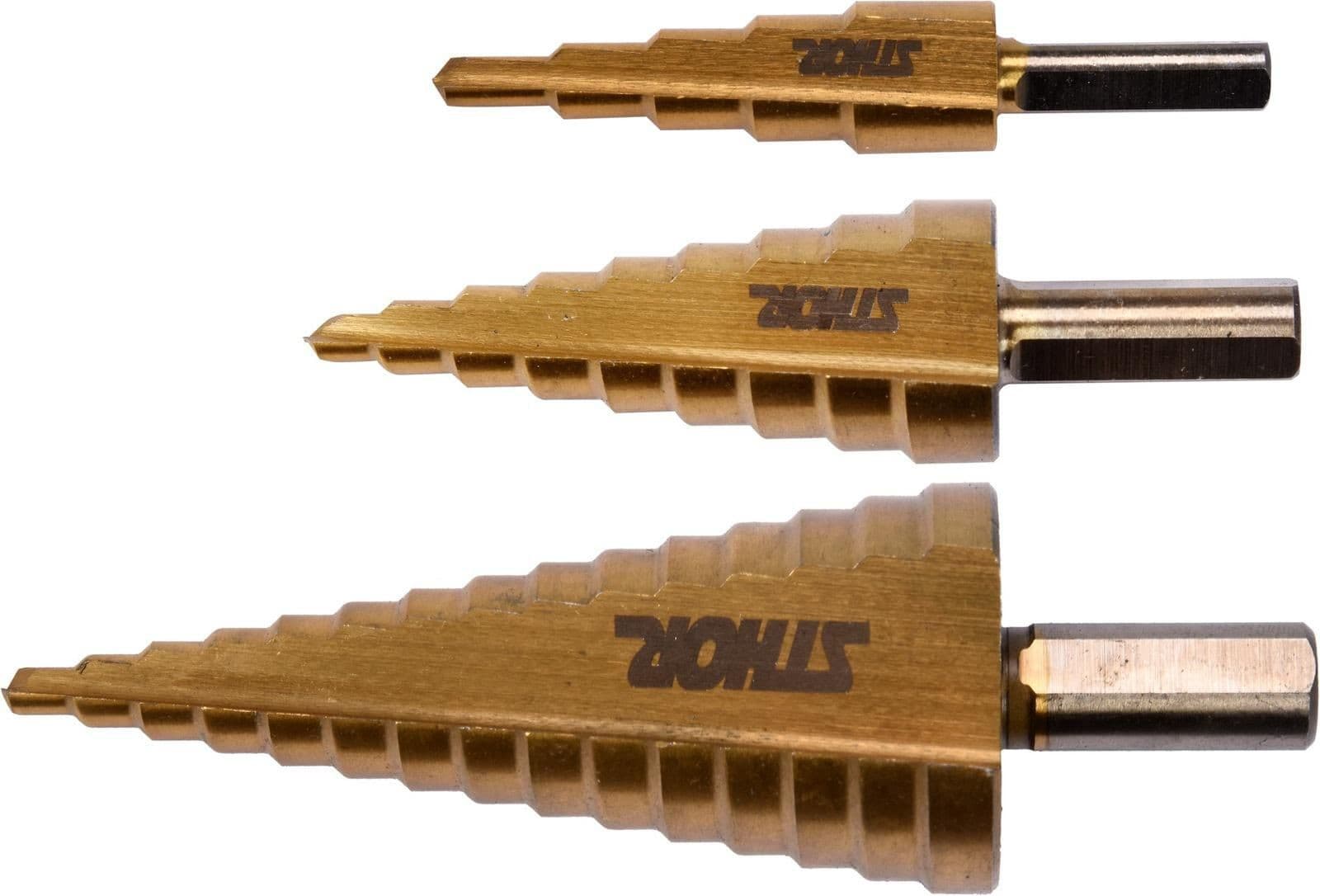 Sthor Sada stupňovitých vrtáků 3ks 4-32 mm