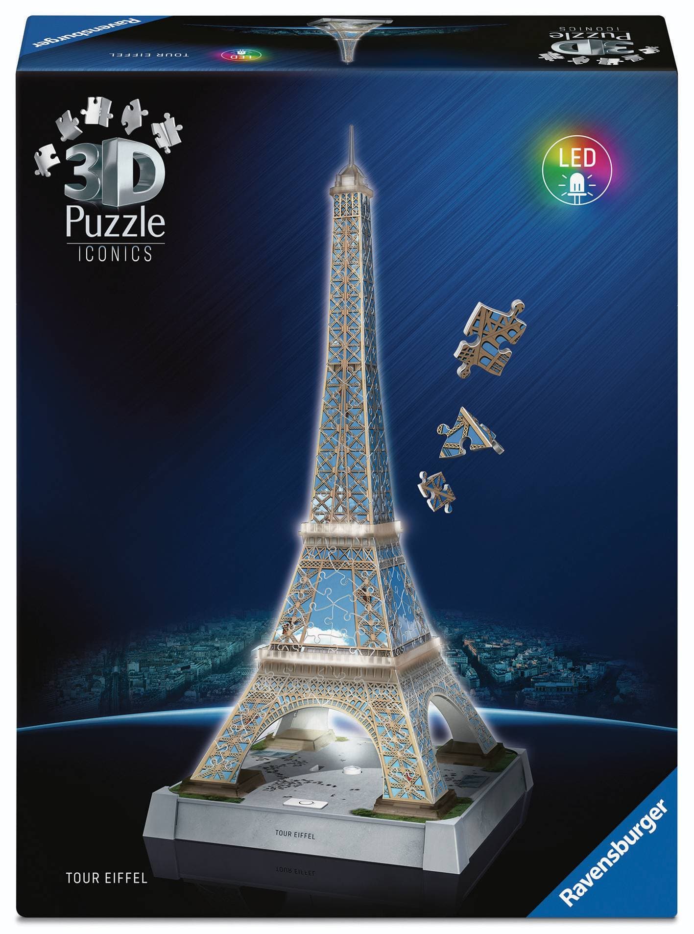 Ravensburger Puzzle 120080244 Iconics: Eiffelova věž (Noční edice)