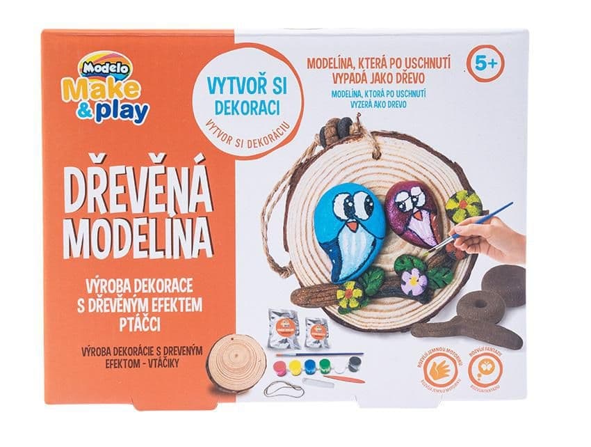 Mac Toys MODELO Dřevěná modelína ptáčci, 300g