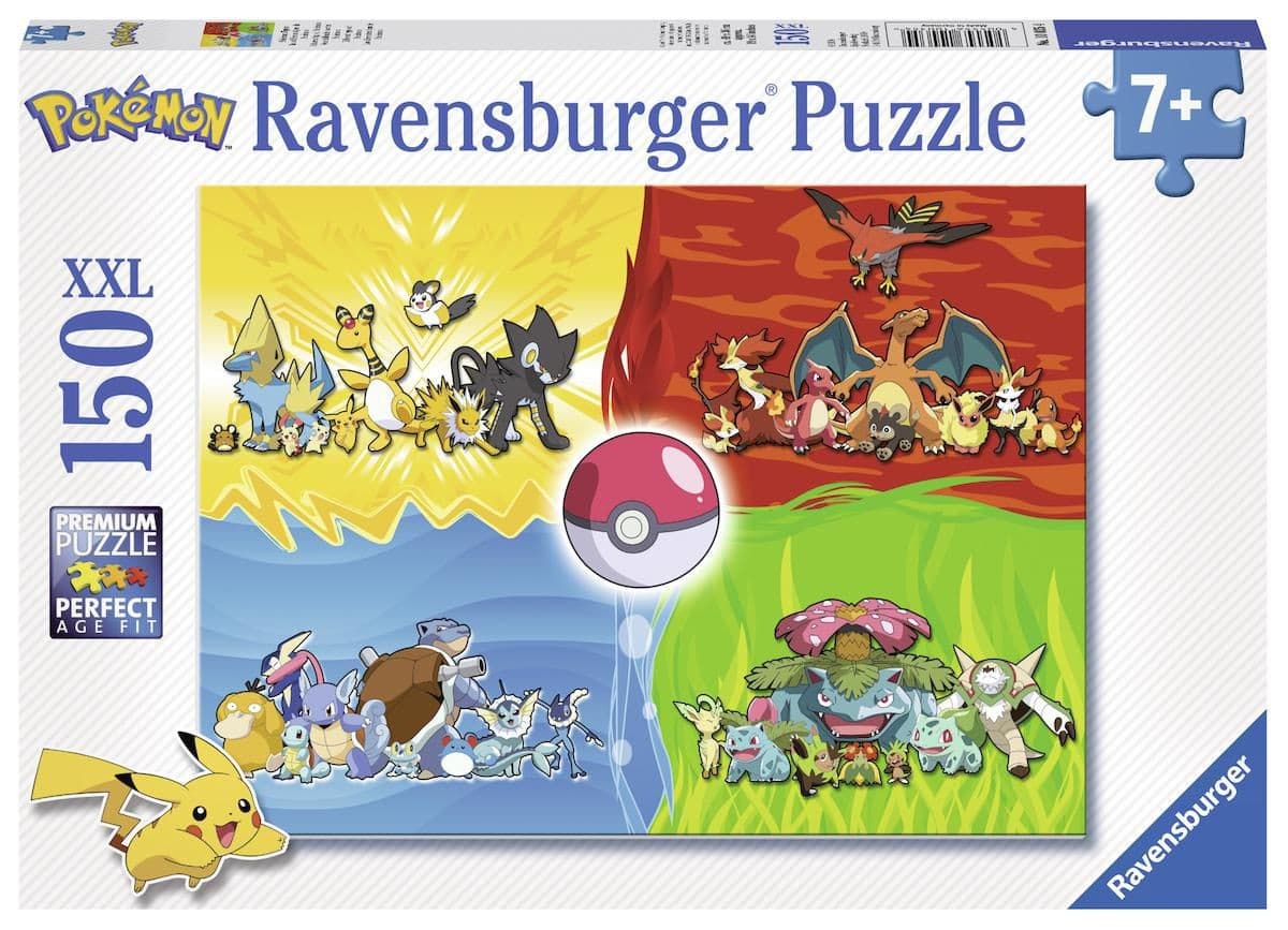 Ravensburger Puzzle 100354 Druhy Pokémonů 150 dílků