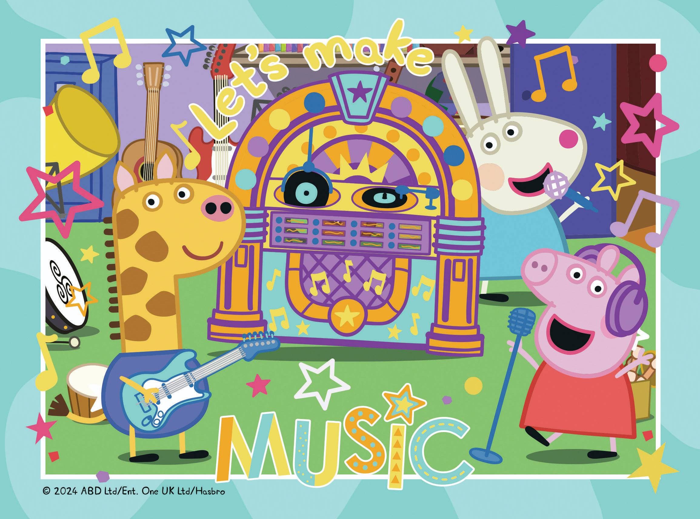 Ravensburger Puzzle 120040163 Prasátko Peppa na oslavě 4 v 1