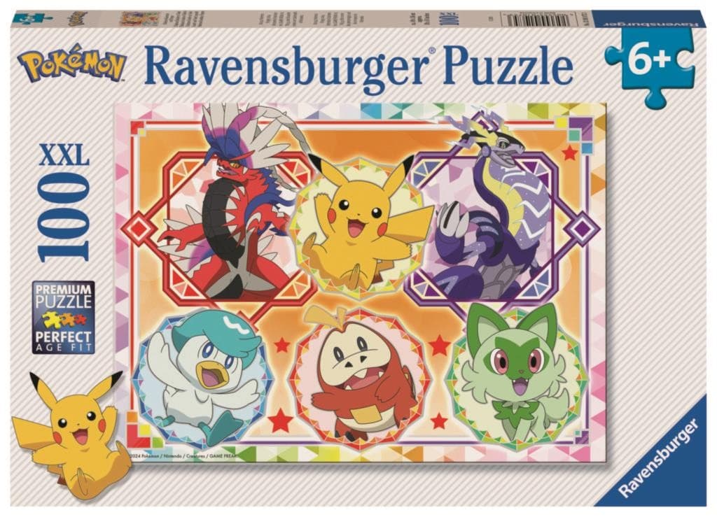 Ravensburger Puzzle 120010753 Hraví Pokémoni 100 dílků