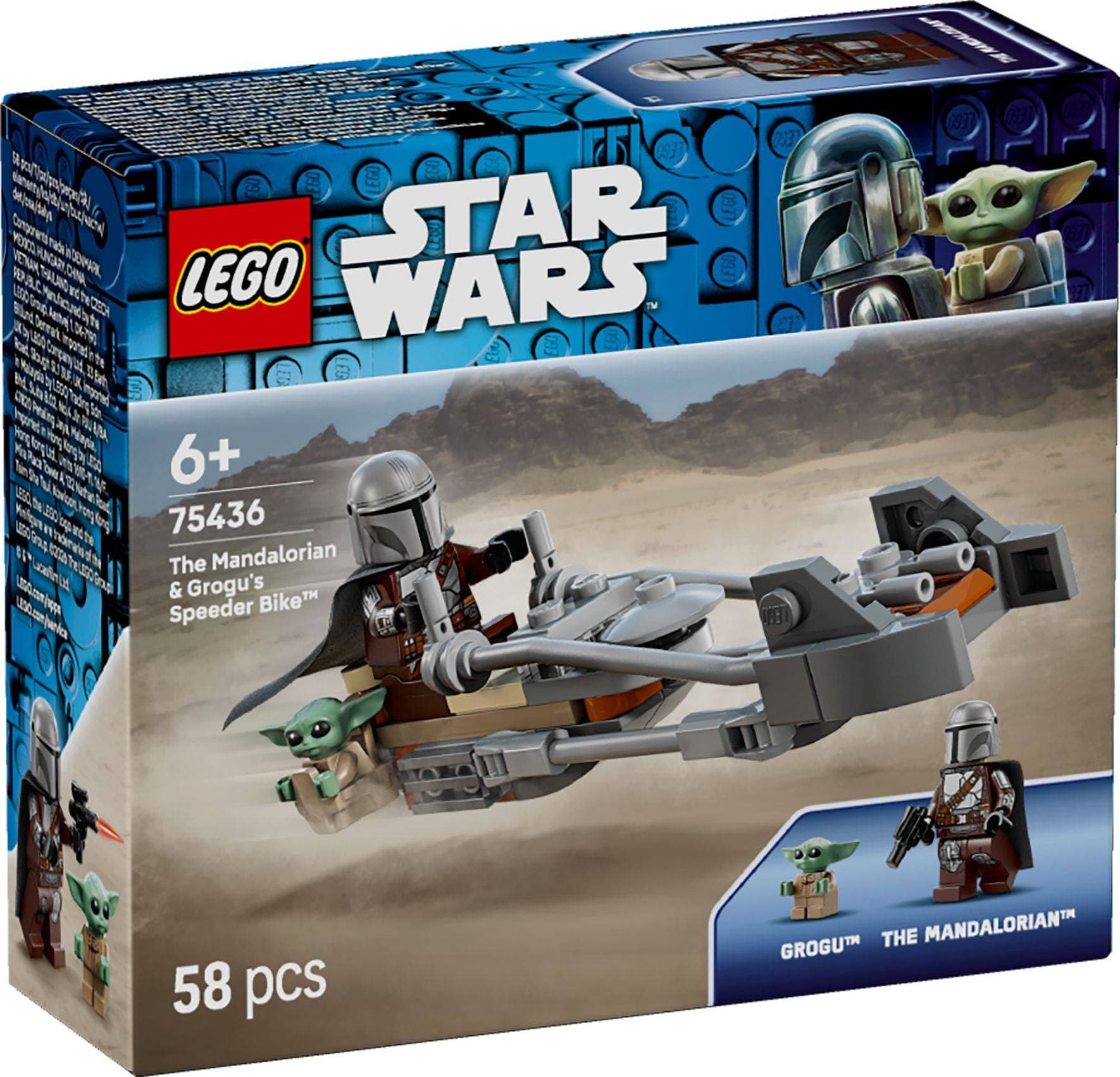 LEGO® Star Wars™ 75436 Mandalorian a Grogu a spídrová motorka