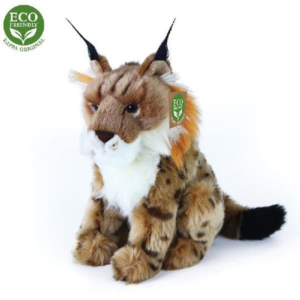 Rappa Plyšový rys sedící 25 cm ECO-Friendly