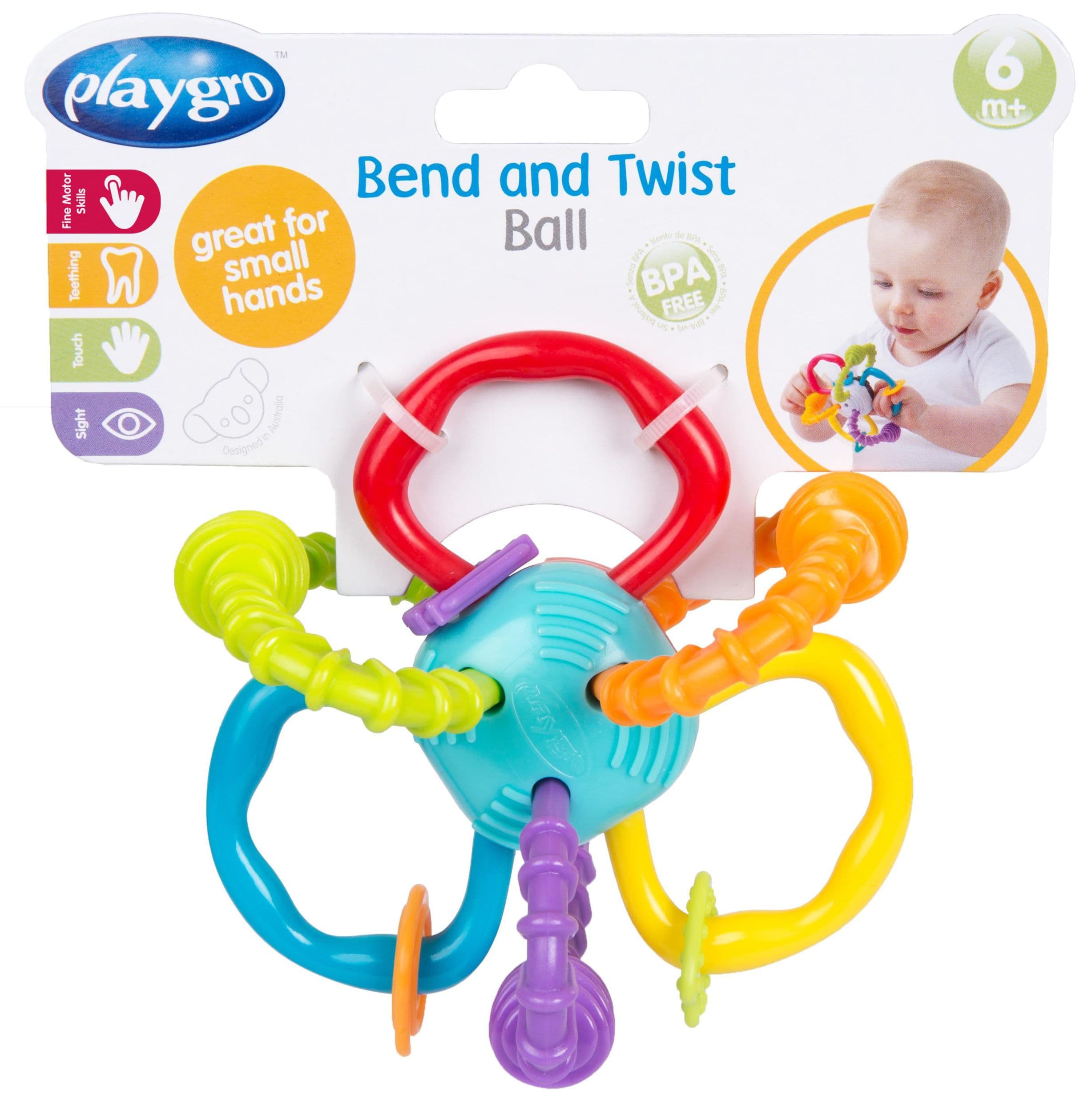 Playgro Míček s kousacími držátky