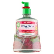 Air Wick Active Fresh náplň na vodní bázi do difuzéru Lesní plody a broskvový květ 228ml