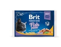 Brit Premium By Nature kapsičky pro kočky rybí 4 x 100 g