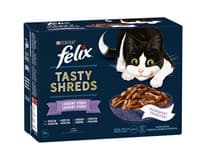 Felix Tasty Shreds kapsičky pro kočky hovězí, kuře, losos, tuňák ve šťávě 12 x 80 g