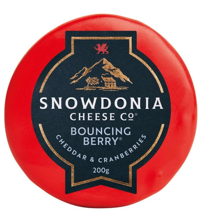 Snowdonia Cheddar Bouncing Berry sýr s brusinkami