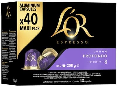 L'OR Espresso Lungo Profondo 8 (kapsle pro Nespresso®* Original kávovary) XXL balení