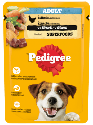 Pedigree mokré krmivo pro dospělé psy s kuřecím a zeleninou, kapsička