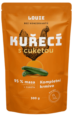 Louie Kapsička kuřecí s cuketou, vitamíny a minerály pro psy