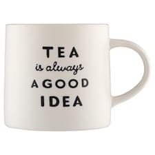 Tea slogan embosovaný hrnek