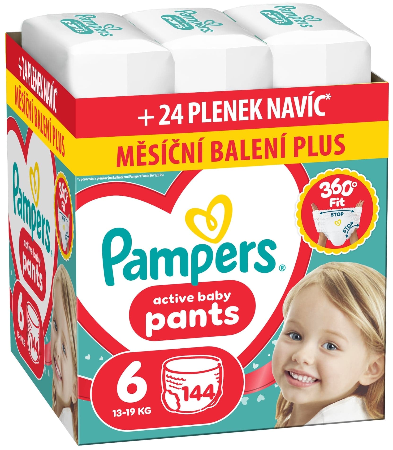 Pampers Active Baby plenkové kalhotky 6 (13–19 kg)