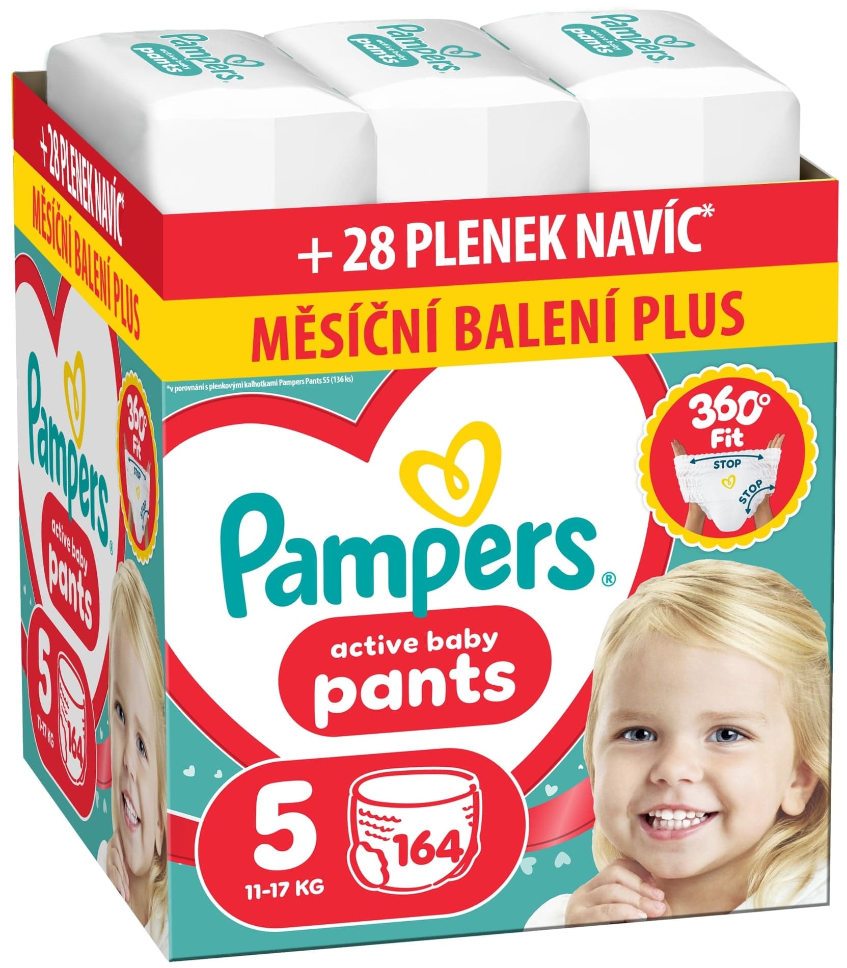 Pampers Active Baby plenkové kalhotky 5 (11–17 kg)
