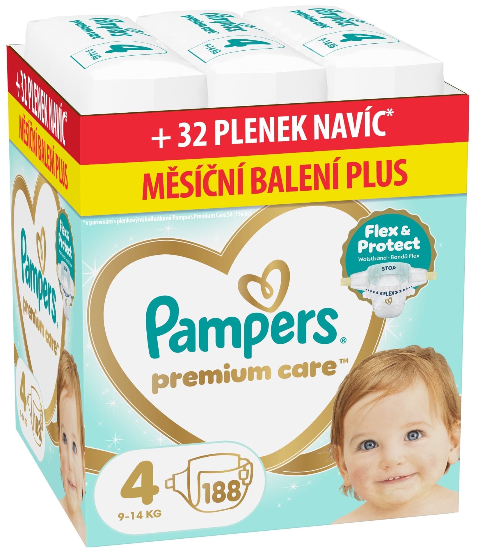Pampers Premium Care jednorázové plenky 4 (9–14 kg)