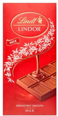 Lindt Lindor tabulka Mléčná čokoláda s krémovou náplní