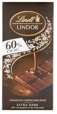 Lindt Lindor Hořká čokoláda 60% s krémovou náplní