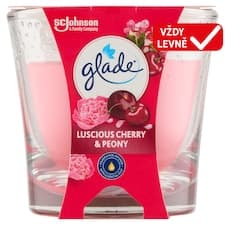 Glade Luscious Cherry & Peony parfémovaná svíčka 112g