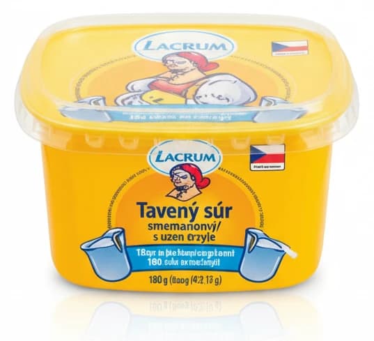 Lacrum tavený sýr smetanový/s uzeným masem