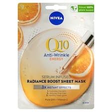 Nivea Q10 Anti-Wrinkle Energizující textilní maska 1 ks