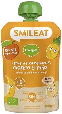 Smileat BIO Kapsička mandlové mléko, mango, ananas a banán