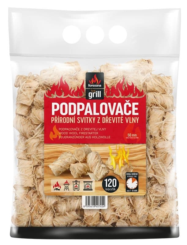 FireGrill - Podpalovače z dřevité vlny 120 ks
