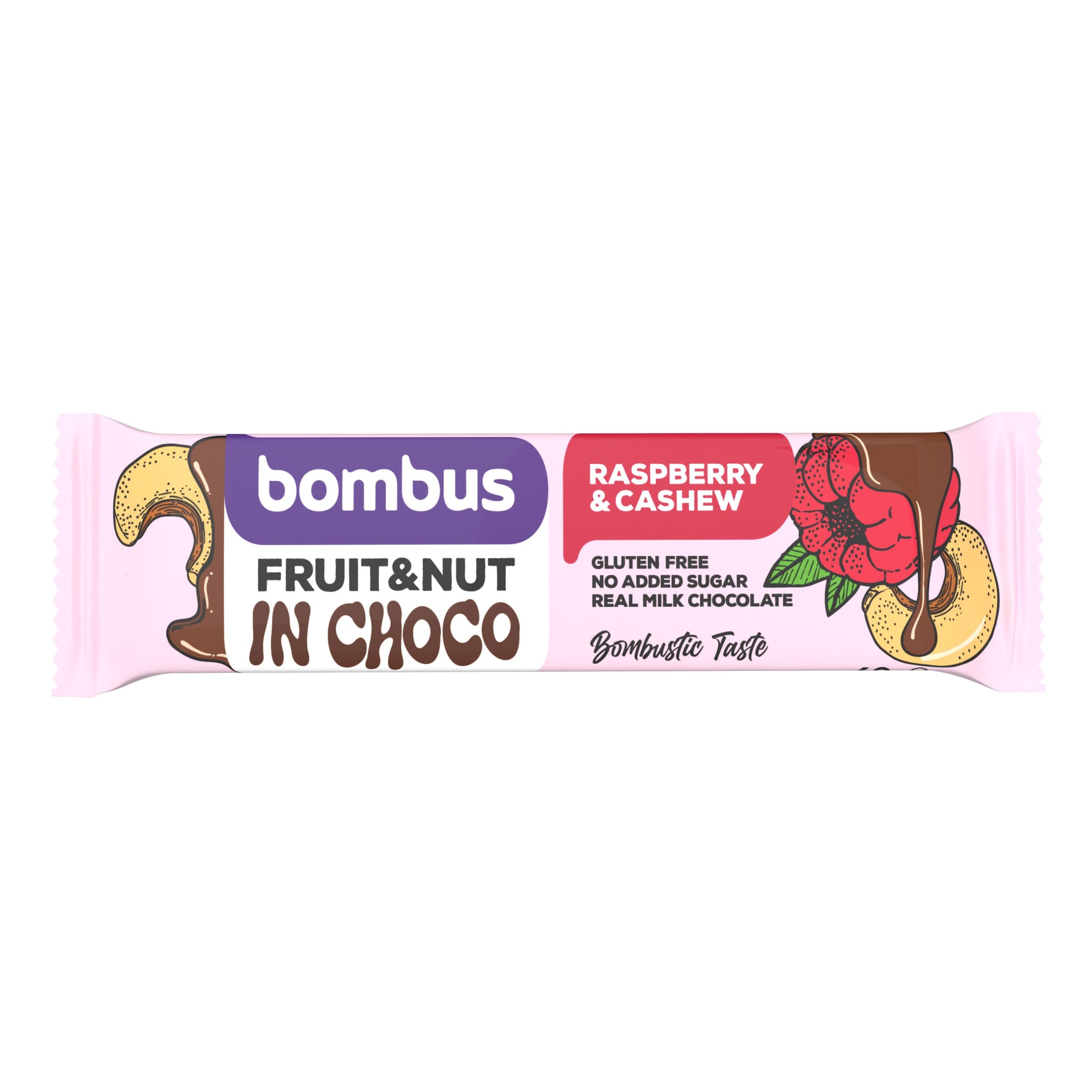 Bombus Fruit&Nut bar Raspberry&Cashew 40g