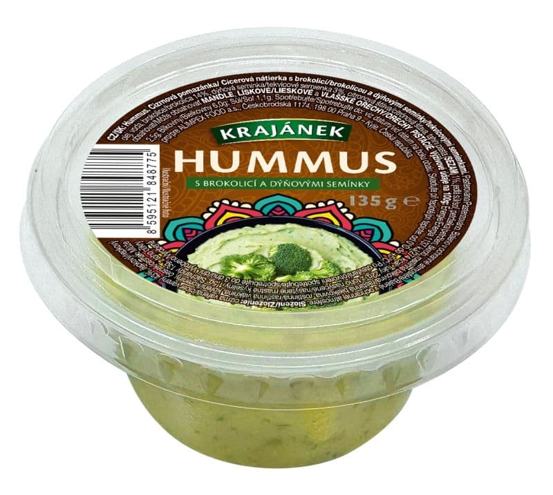 Krajánek Hummus s brokolicí a dýňovými semínky 135g