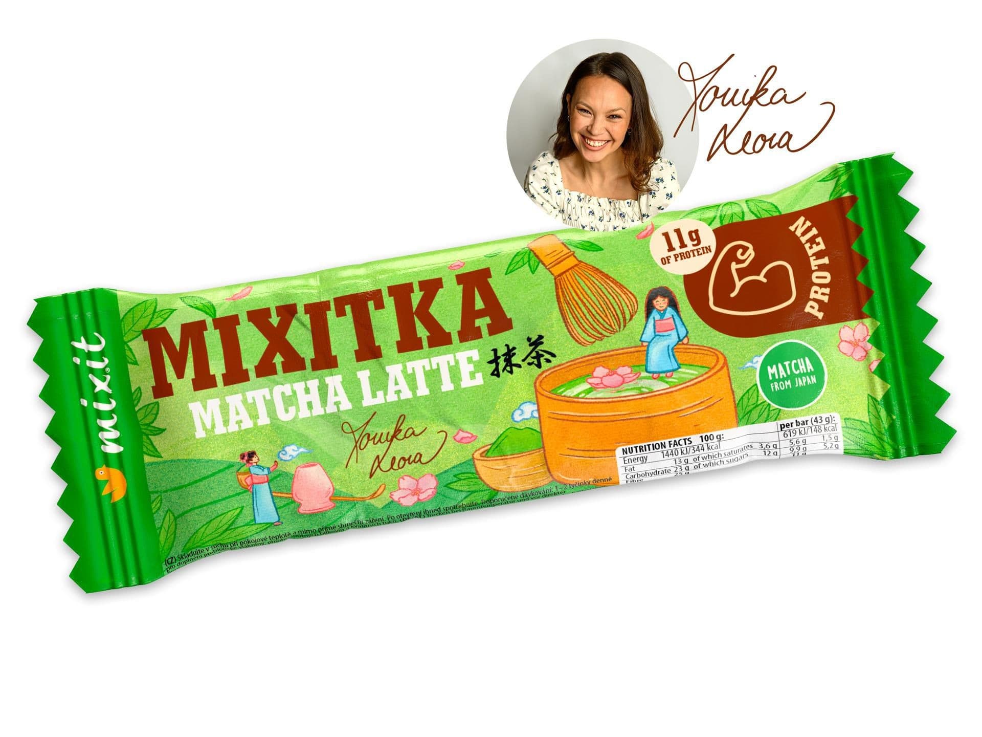 Mixitka Moniky Leové bez lepku: Matcha latte s prebiotiky 43g