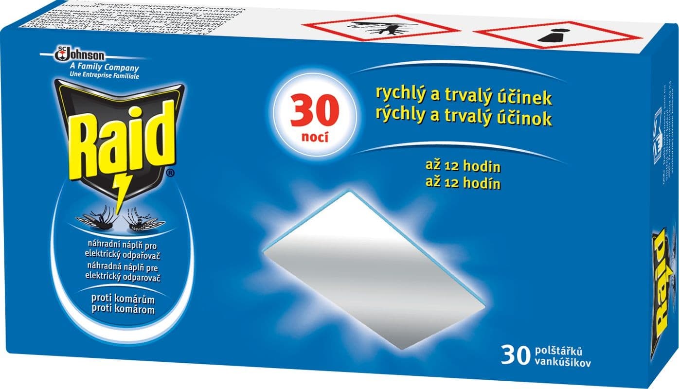 Raid Náhradní náplň pro elektrický odpařovač proti komárům 30 ks