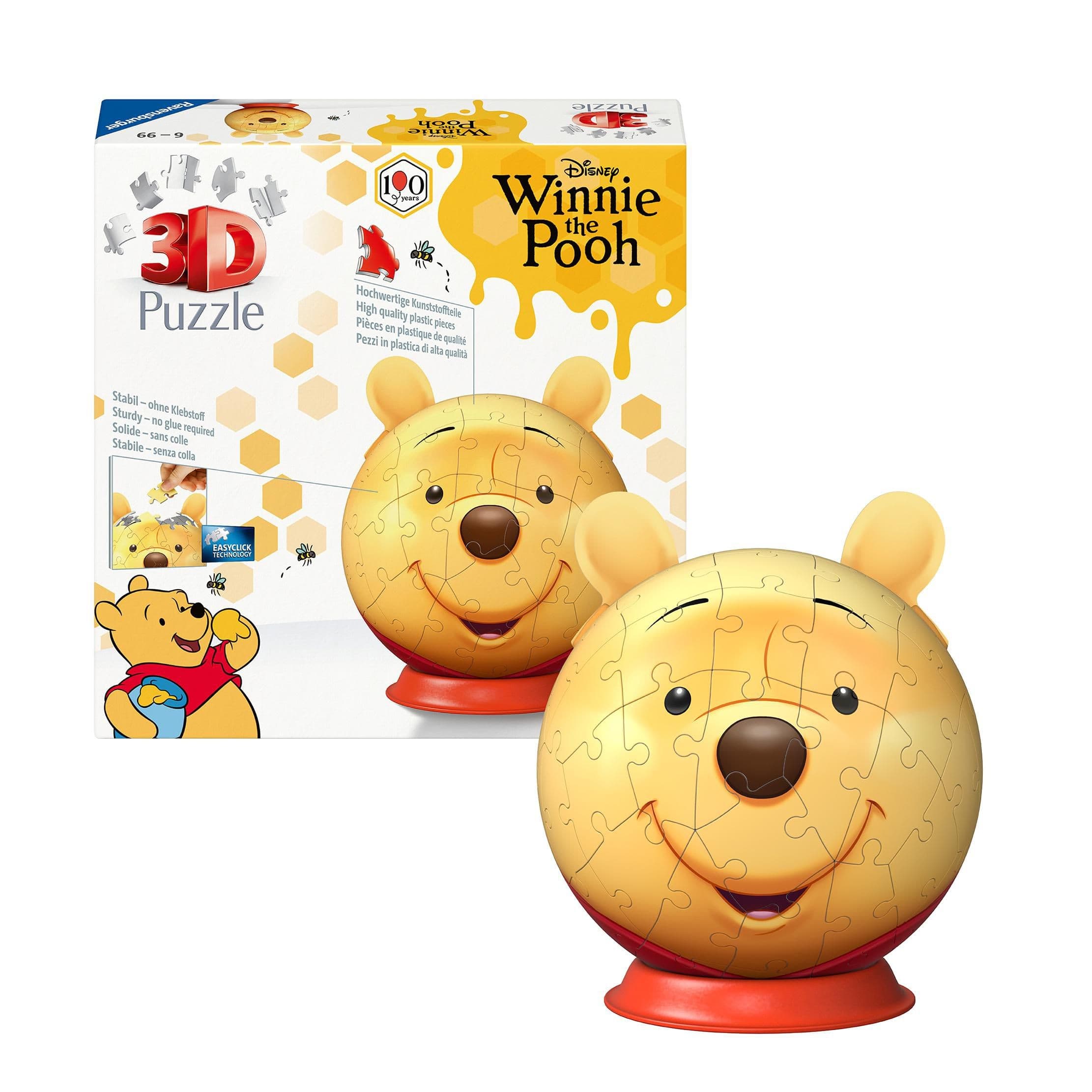 Ravensburger Puzzle 120080701 Puzzle ball s ušima Medvídek Pú