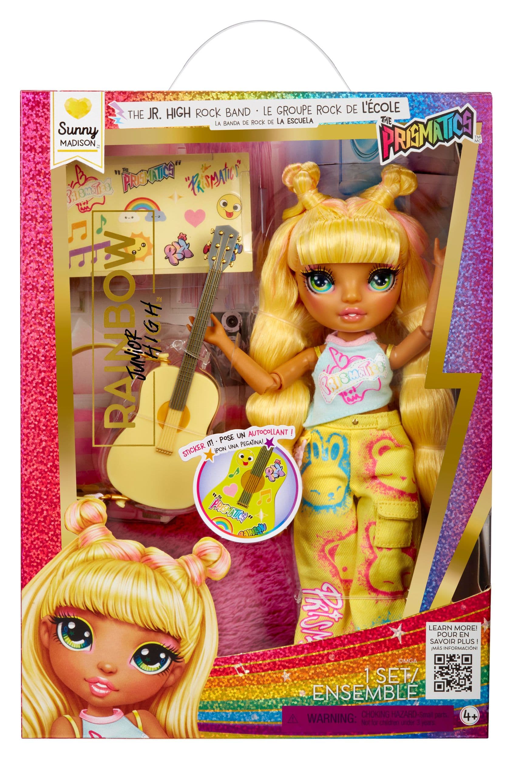 Rainbow High Junior Fashion panenka v rockové kapele - Sunny