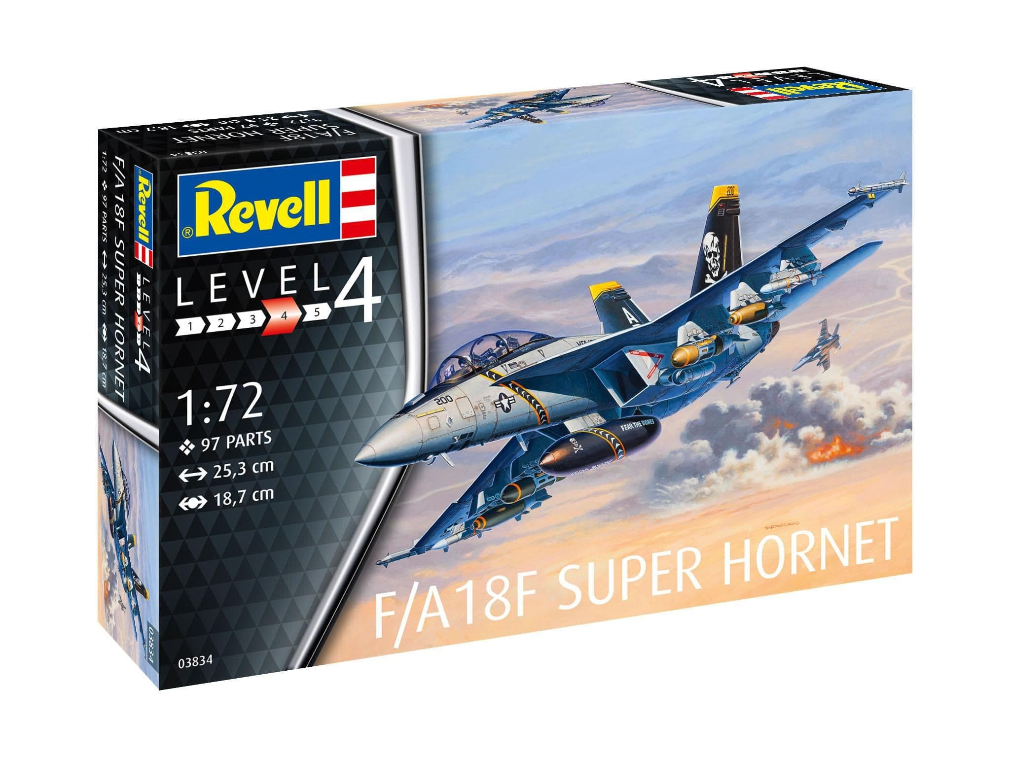 Revell Plastic modelkit letadlo 03834 - f/a18f super hornet (1:72)