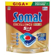 Somat Excellence Premium 5in1 Caps kapsle do automatické myčky na nádobí 65 ks 1267,5g