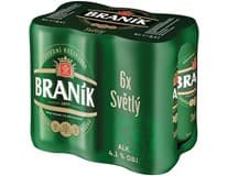 BRANÍK Pivo světlé výčepní 6 x 500 ml plech