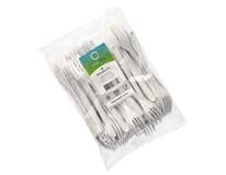 Vidlička BIO-polypropylen 18,5 cm bílá 50 ks