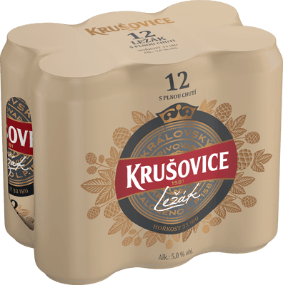 Krušovice Královský ležák 12, světlý, plech multipack 6x500 ml