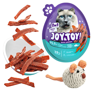 JOY&TOY Vajíčko pro kočky s překvapením Tuna Chips - tuňákové masíčko