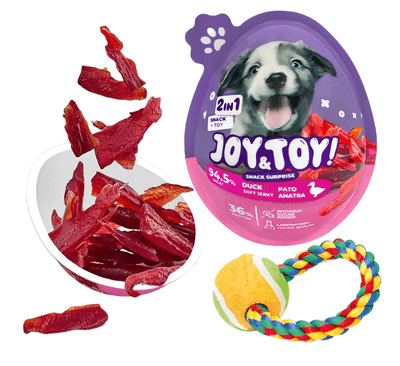 JOY&TOY Vajíčko pro psy s překvapením Soft Jerky - kachní masíčko