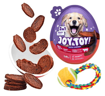 JOY&TOY Vajíčko pro psy s překvapením Beef Coins - hovězí masíčko