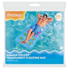 Bestway Summer Colors průhledná plovací matrace 1,88 m x 71 cm