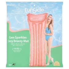 Funsicle Nafukovací lehátko se třpytivými drahokamy 1,68 m x 61 cm x 23 cm