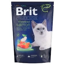 Brit Premium by Nature Sterilized Salmon kompletní krmivo pro kočky 1,5kg