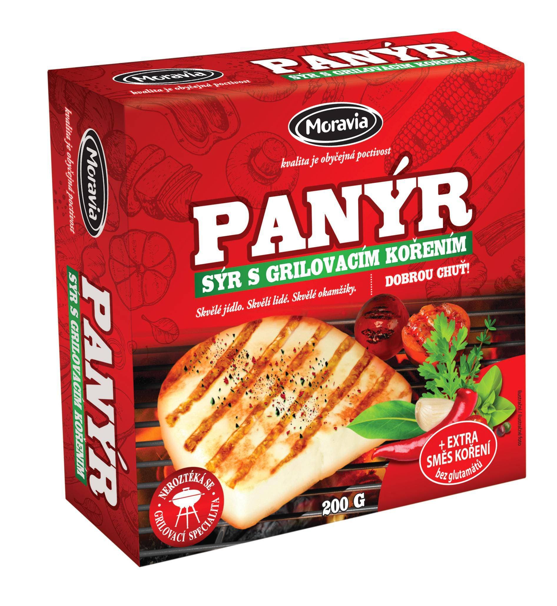 Moravia Panýr s grilovacím kořením 200g
