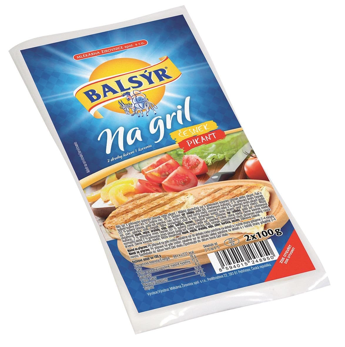 Balsýr Na gril česnek a pikant 2x100g