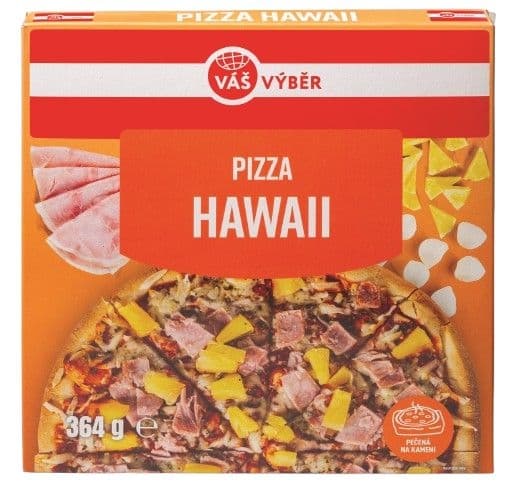 Váš Výběr Pizza Hawaii mražená 364g